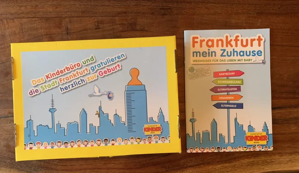 What we Received in our Post-Labor “Frankfurt Welcome Box” from the Hospital